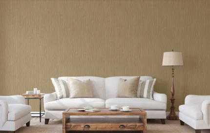 Tan Embossed Wallpaper – Fabric-Feel Linen (6807-4)